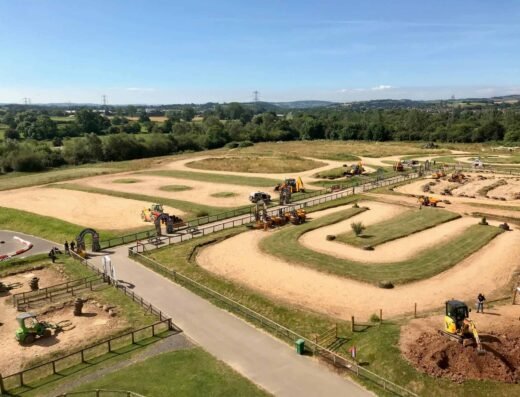 ariel view of diggerland from ride at diggerland